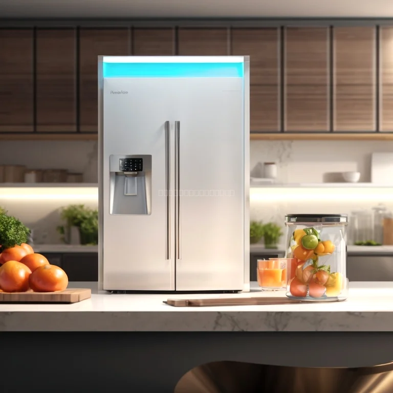 AI Kühlschrank mit Innenraumbeleuchtung und Sensoren